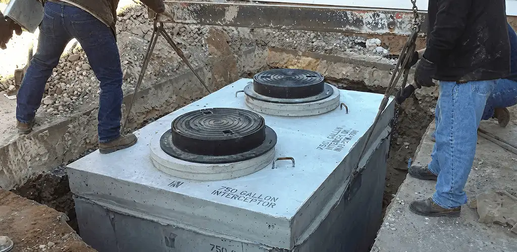 Grease trap installation for a commercial property drainage system in Charleston, SC