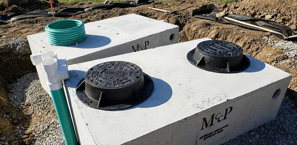 Grease trap installation unit set in place for drainage protection in Charleston, SC