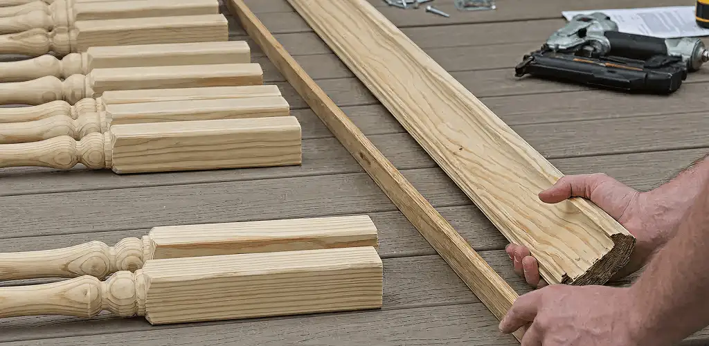 Handrail installation materials and wood components for stair rail work in Charleston, SC